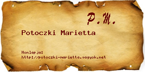 Potoczki Marietta névjegykártya